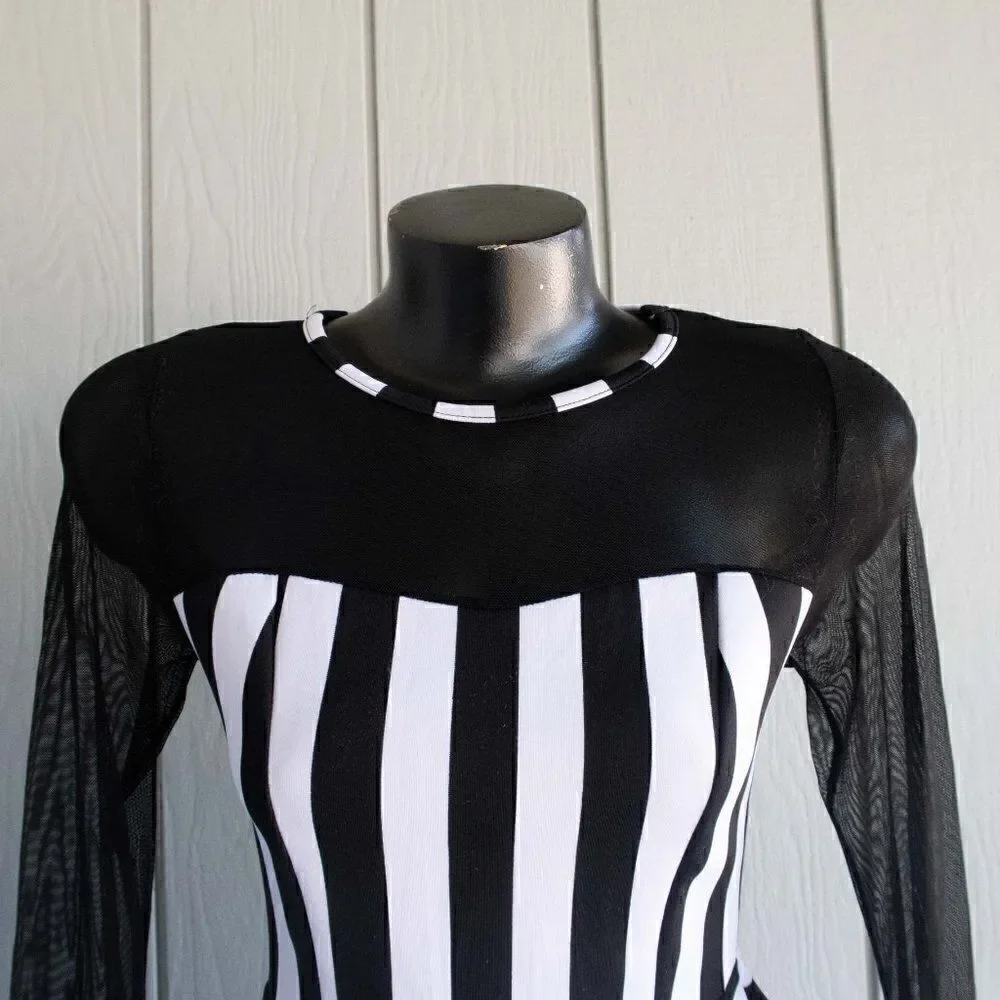 Peplum and Mesh Blouse